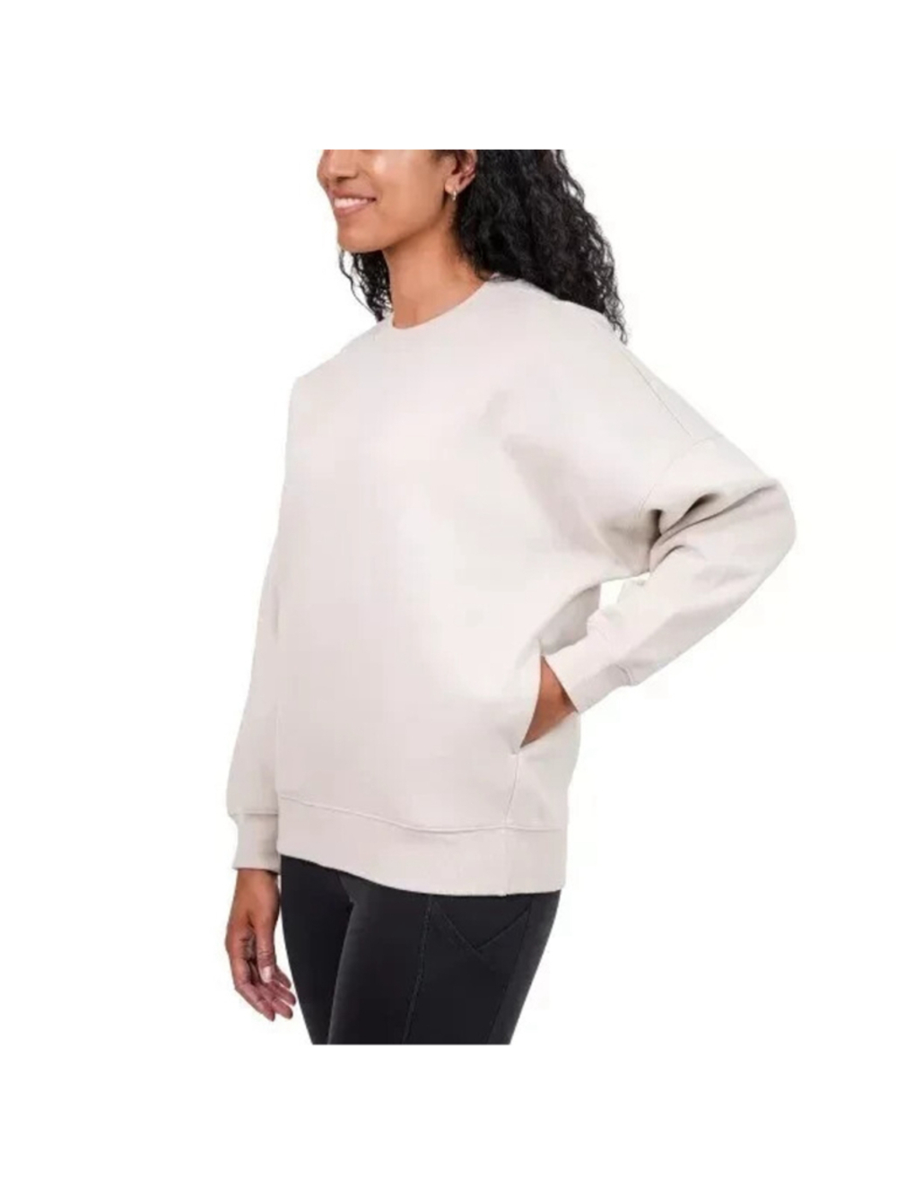 TUFF Athletics Women's Sweatshirt Fleece Crewneck Pullover Shirt Pockets large